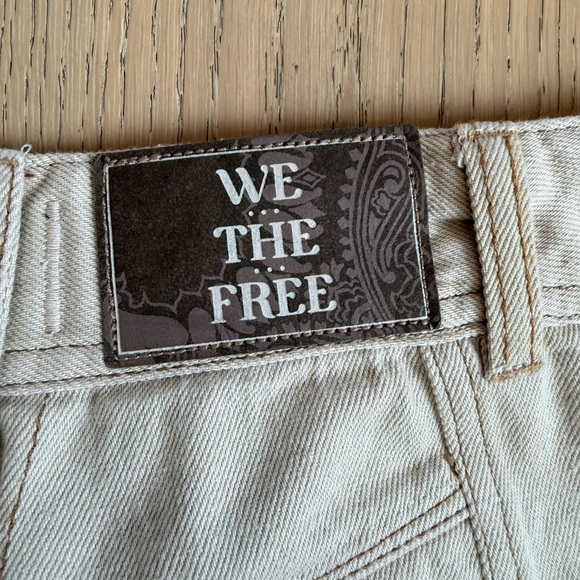 Sold ❌Free People Long Shorts We The Free Cruisin' Soutache Jorts Ivory FESTIVAL - Picture 8 of 9